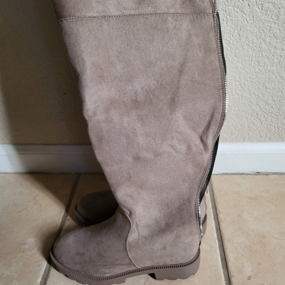 Faux Fur Knee High Boots